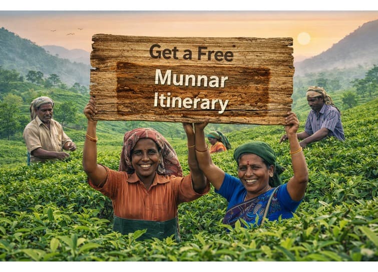 Free Munnar holiday itinerary planning illustration